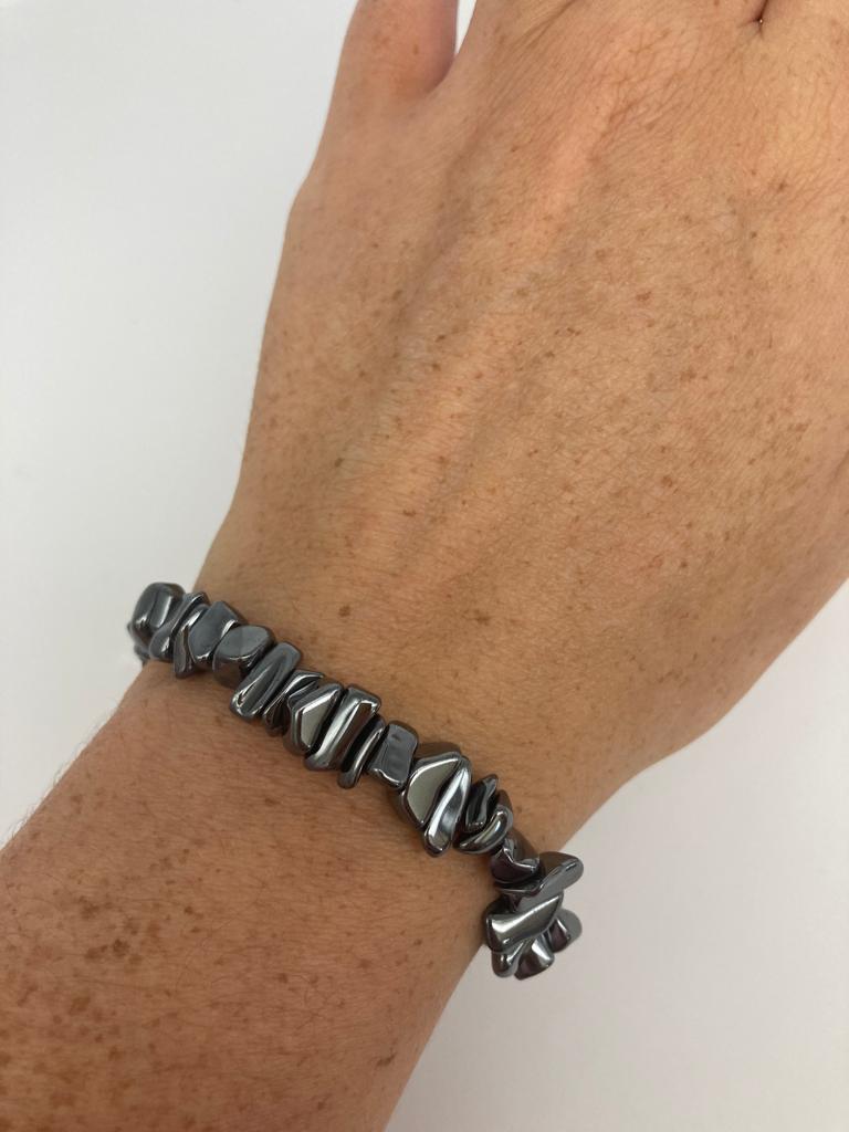 Hematite Chip Bracelet